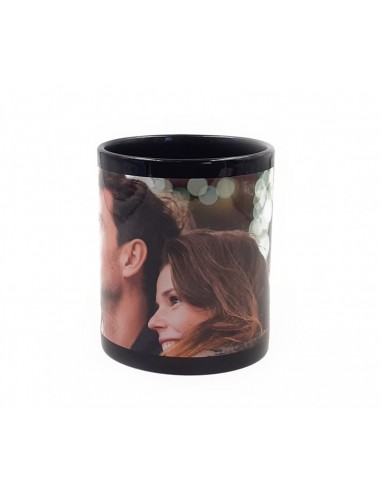 TAZA NEGRA CON RECUADRO PERSONALIZADA