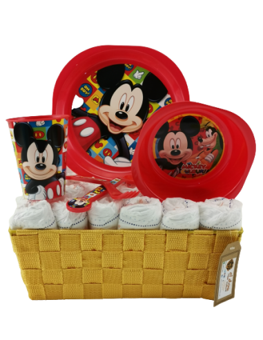 CESTA DE PAÑALES MICKEY RED-YELLOW