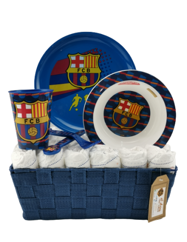 CESTA DE PAÑALES FCB BLUE